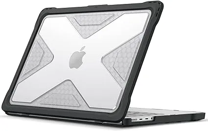 Fintie Case for MacBook Pro 14 Inch A2779 A2442 (2023 2022 2021 Release) - Heavy Duty Rugged Hard Shell Case Cover with TPU Bumper for MacBook Pro 14" M2 Pro/M2 Max/M1 Pro/M1 Max Chip, Crystal Clear