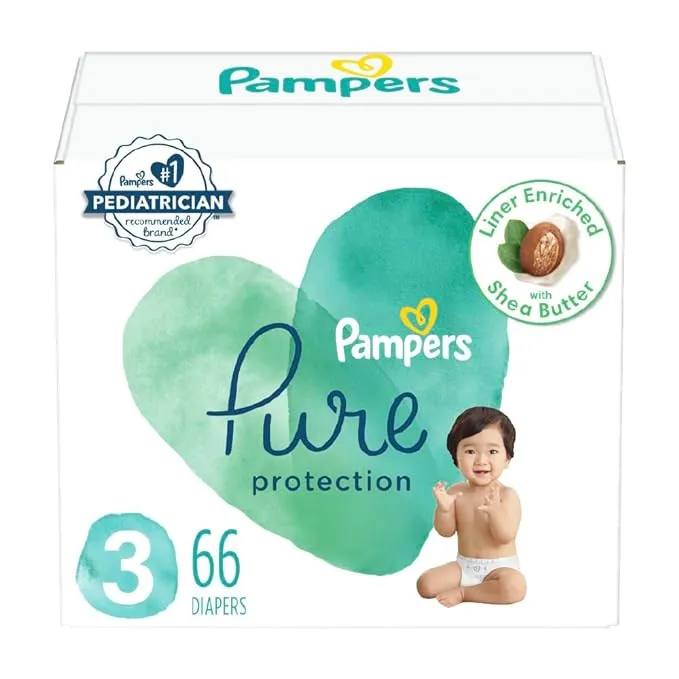 Pampers Pure Protection Diapers - Size 3, 116 Count, Hypoallergenic Premium Disposable Baby DiapersPampers Pure Protection Diapers - Size 3, 116 Count,…