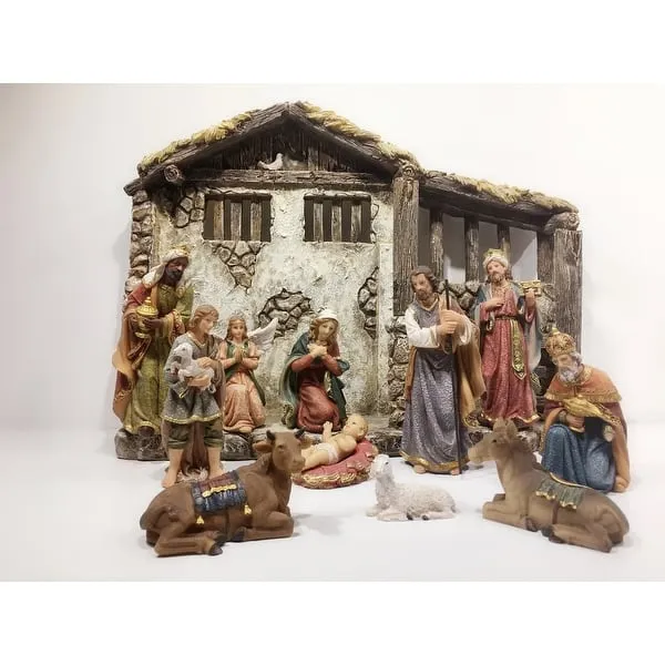 Nativity & Three Wise Men 11 Pcs/Set 8 Inch H - Bed Bath & Beyond - 33333370