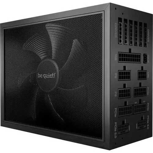 be quiet! Dark Power Pro 13 1600W, ATX 3.0, 80 Plus?Titanium, Digital Regulation, for PCIe 5.0 and PCIe 6+2 Graphics Cards, 2X 12VHPWR Cable Included, Modular Individually Sleeved Cables - BN501