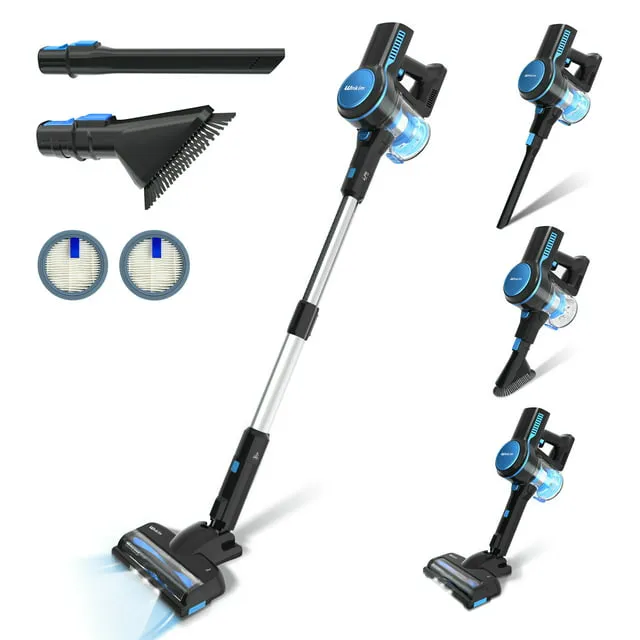 Inse Cordless Vacuum Cleaner, 6-in-1 Lightweight Stick Vacuum Up to 45min Runtime ...