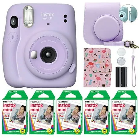 Fujifilm Instax Mini 11 Fuji Instant Camera Lilac Purple + 50 Film Sheets Classy Kit