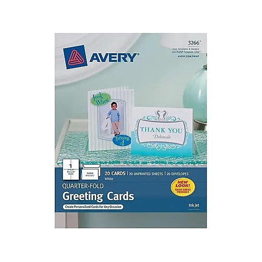 Avery Quarter-Fold Greeting Cards