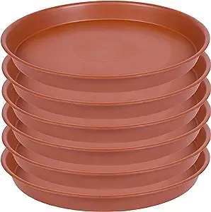 Bleuhome 6 Pack of 12 inch Plant Saucer, Heavy Duty Plastic Plant Saucer 12" Round, Plant Tray for Pots, Flower Plant Saucers for Indoors, Plant