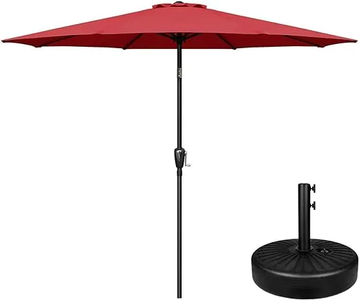 Simple Deluxe 9' Patio Umbrella Outdoor Table Market Yard Umbrella with Push Button Tilt