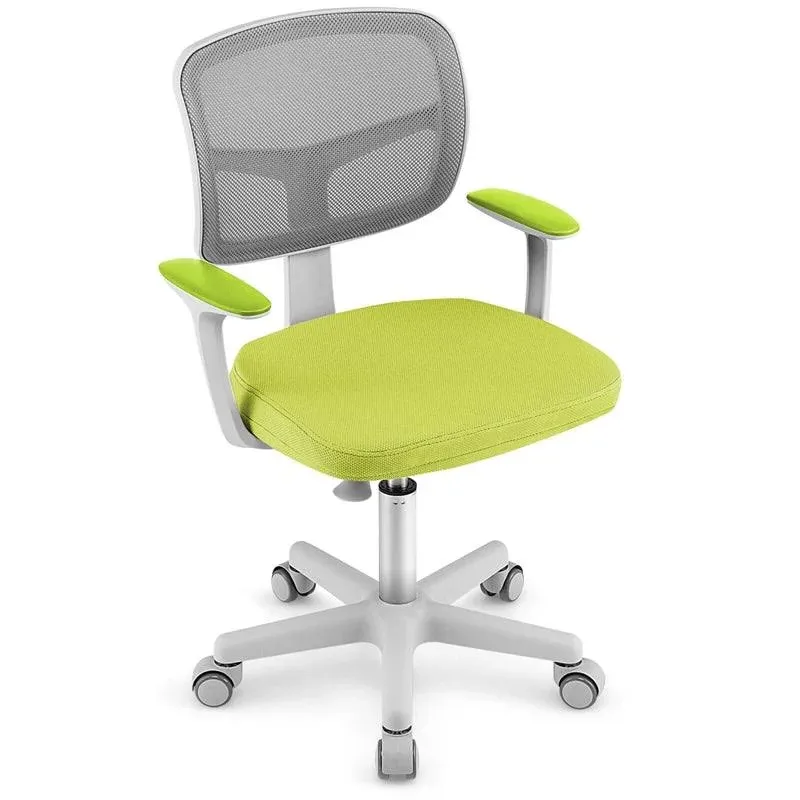 Adjustable Desk Chair with Auto Brake Casters for Kids-Turquoise - Col