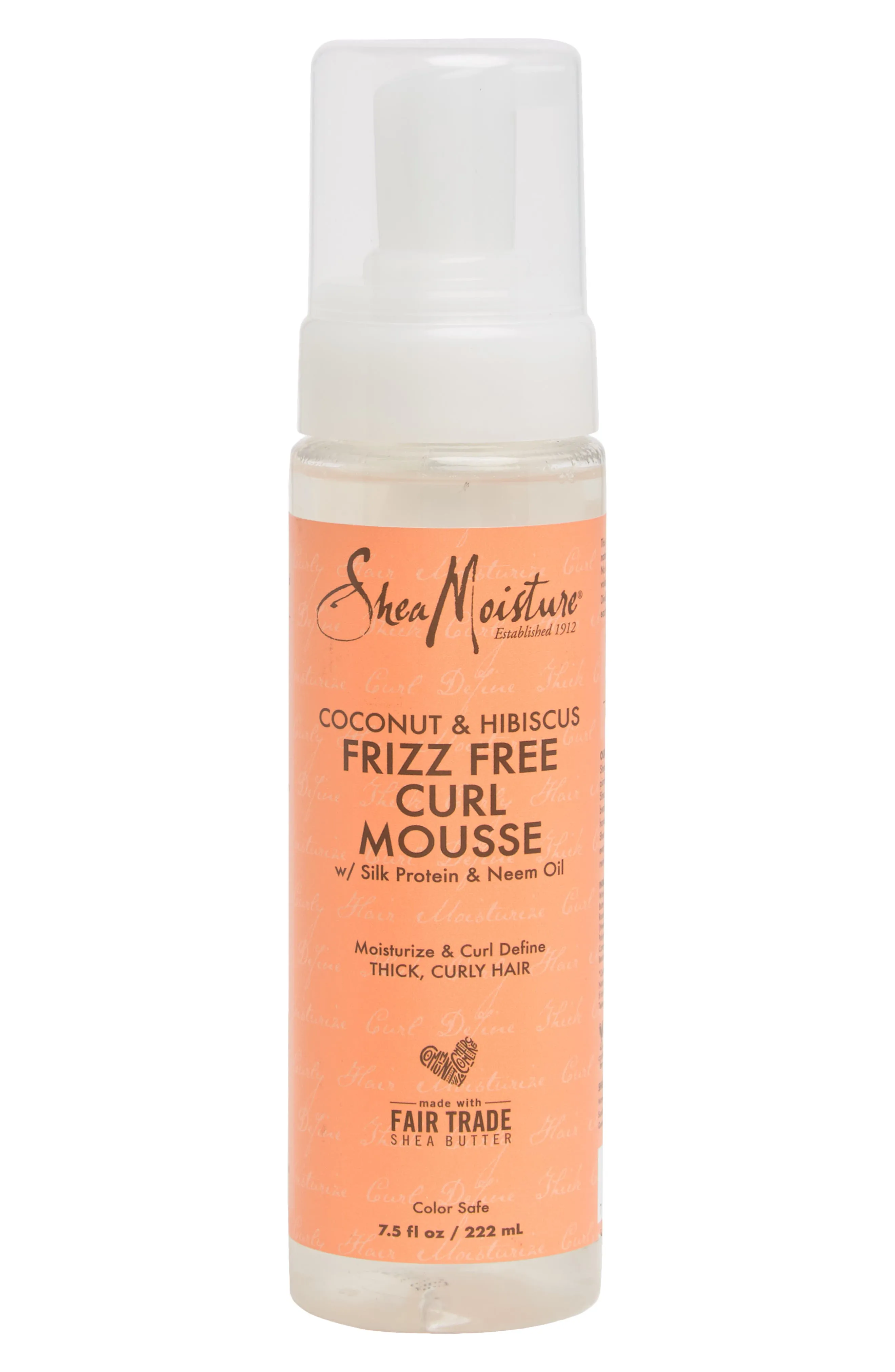 Shea Moisture - Coconut & Hibiscus Frizz-Free Curl Mousse, 7.5 oz.