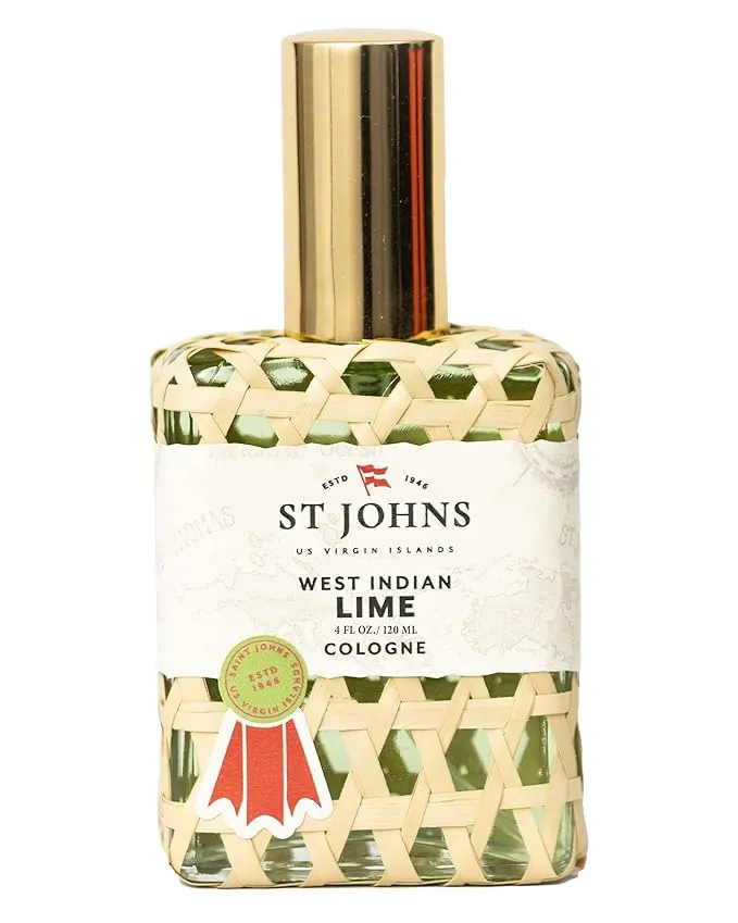 St Johns West Indian Lime Cologne | Refreshing Caribbean Citrus Cologne for Men | Citrus Cologne Mens Fragrance | (4 oz spray) cologne for men