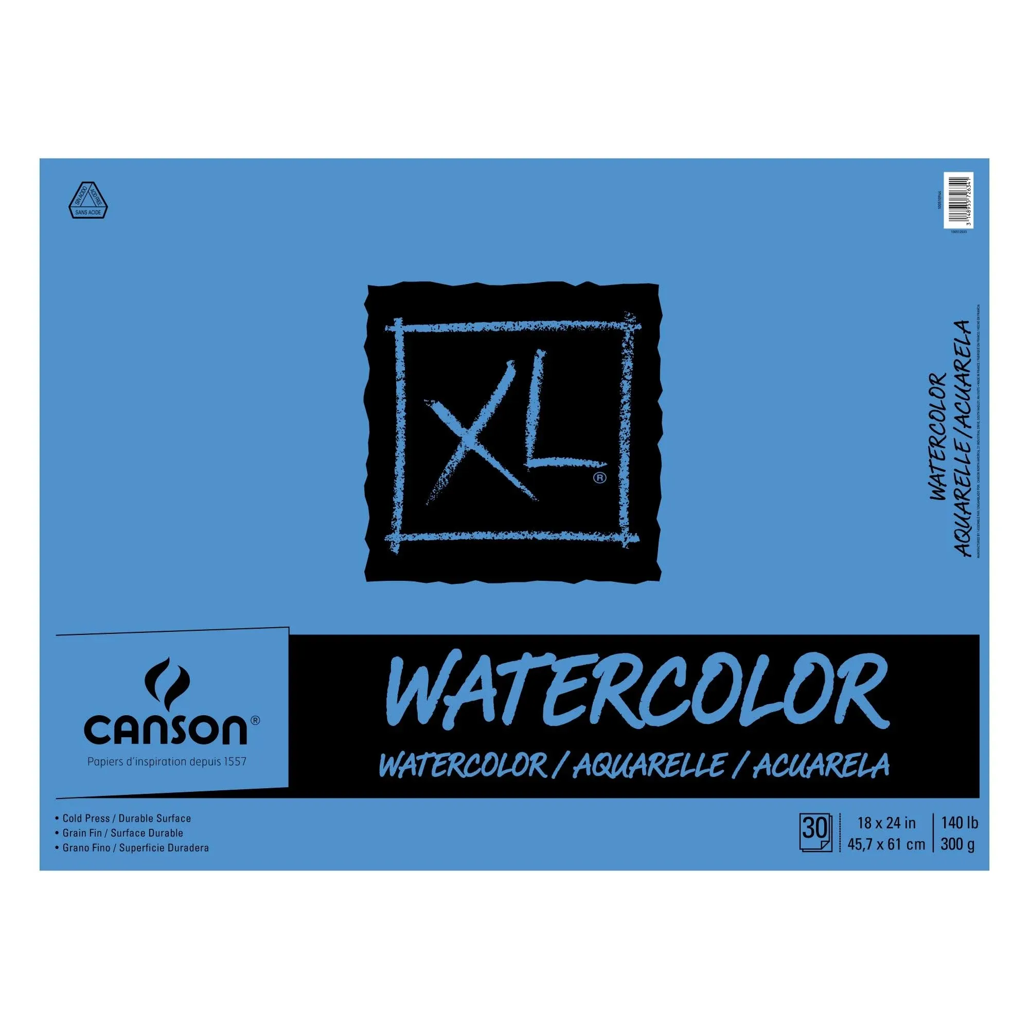 Canson - XL Watercolor Pad - 18" x 24"