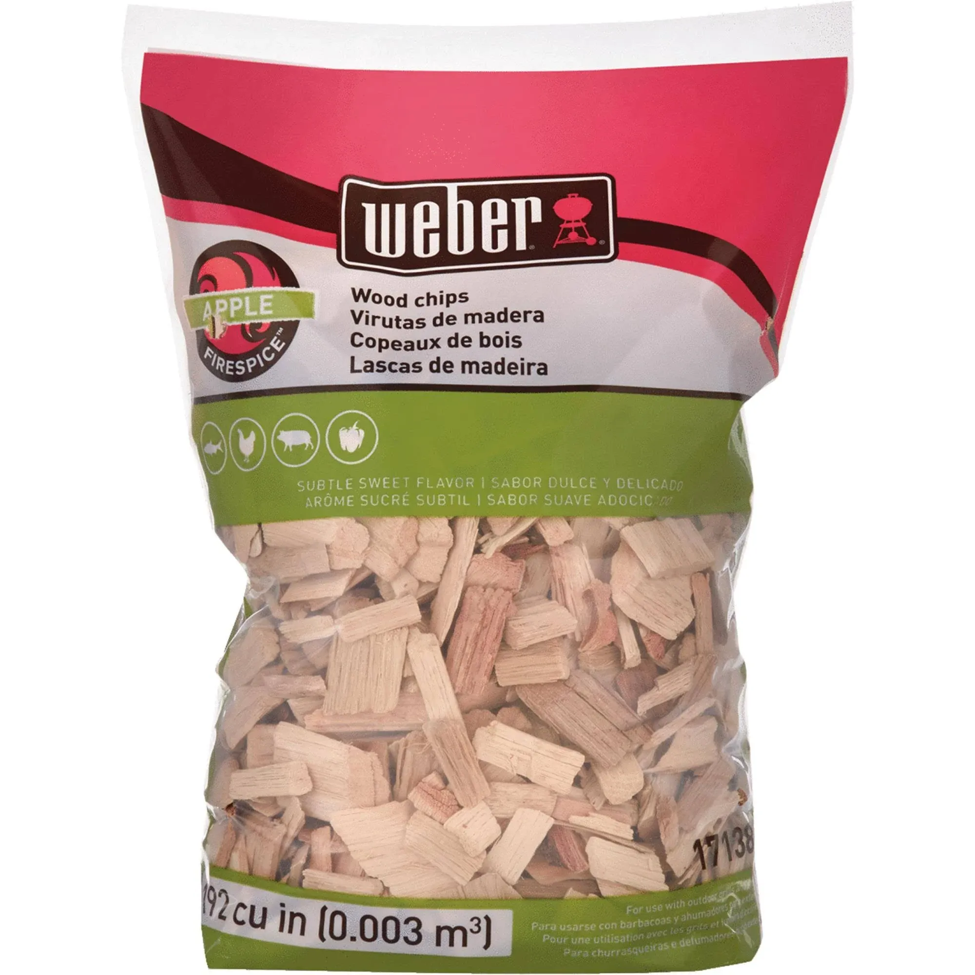 Weber Wood Chips, Apple - 2 lb bag