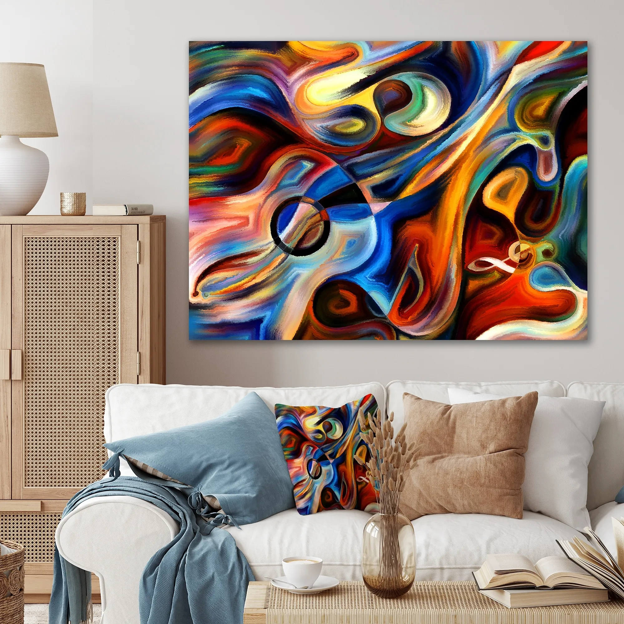 Designart - Abstract Music and Rhythm - Abstract Canvas Art Print