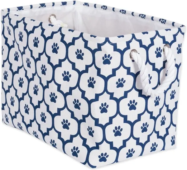 Bone Dry Paw Lattice Print Rectangle Dog Storage Bin