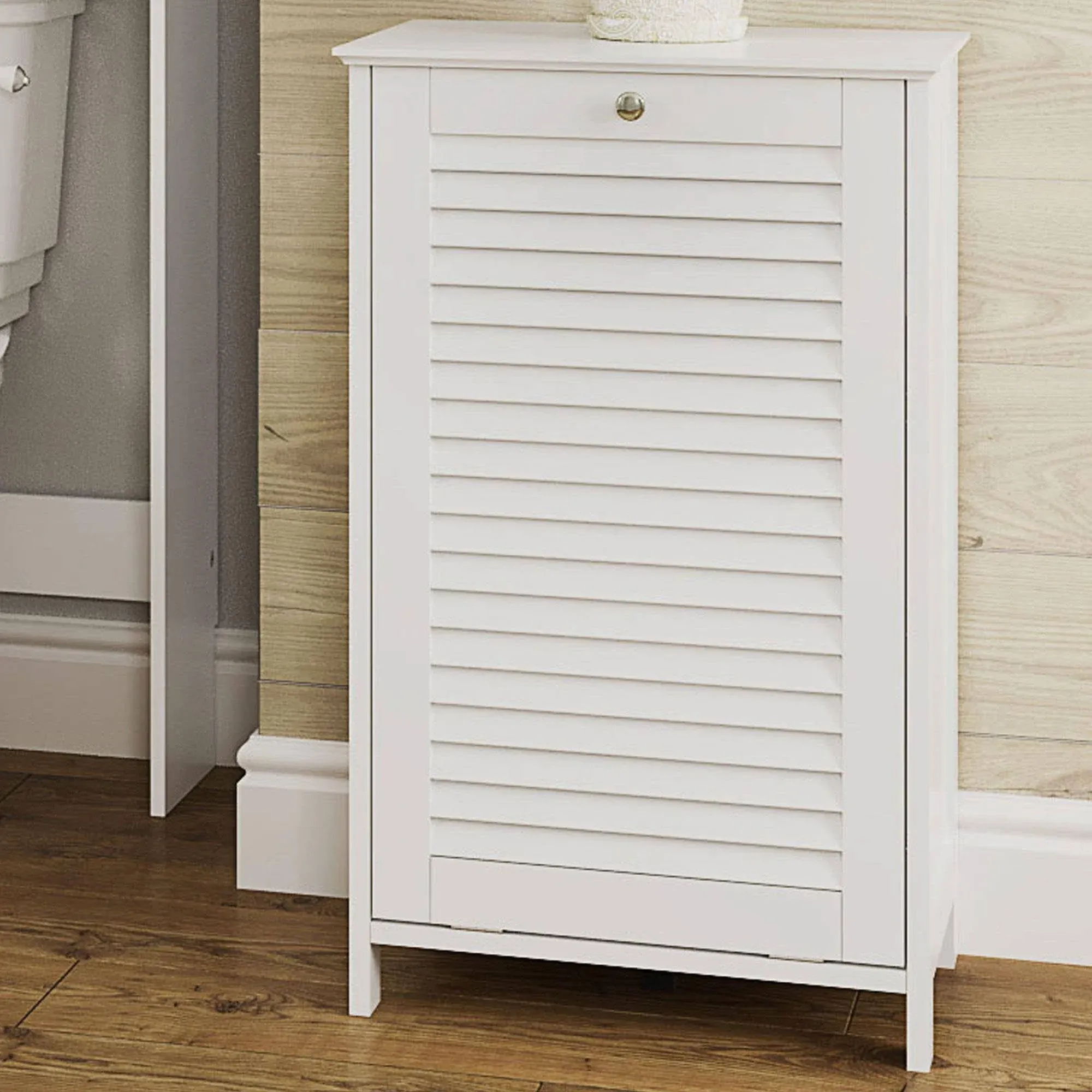 RiverRidge Ellsworth Tilt-Out Laundry Hamper White