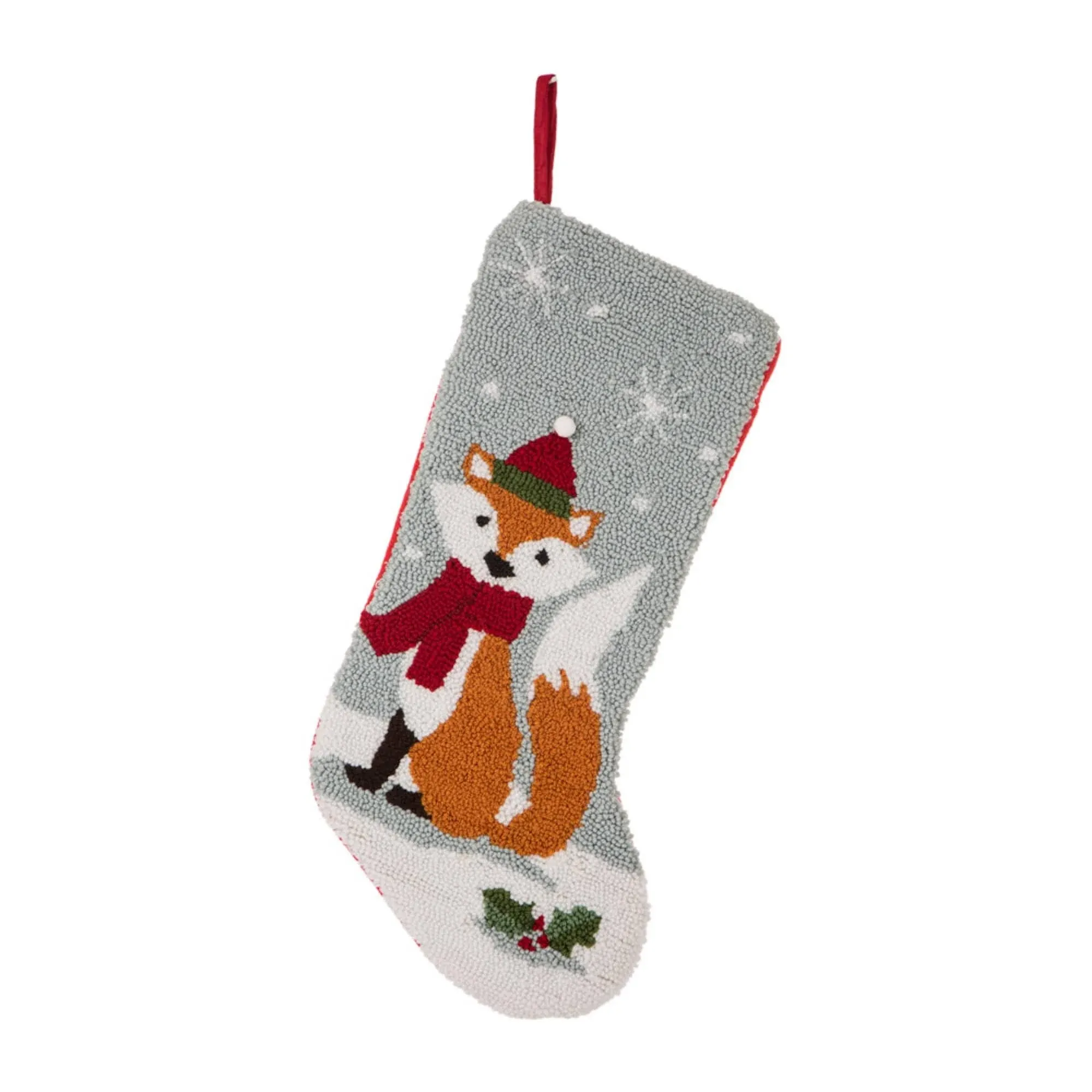 Glitzhome 19in. H Fox Hooked Stocking - 22187682 | HSN