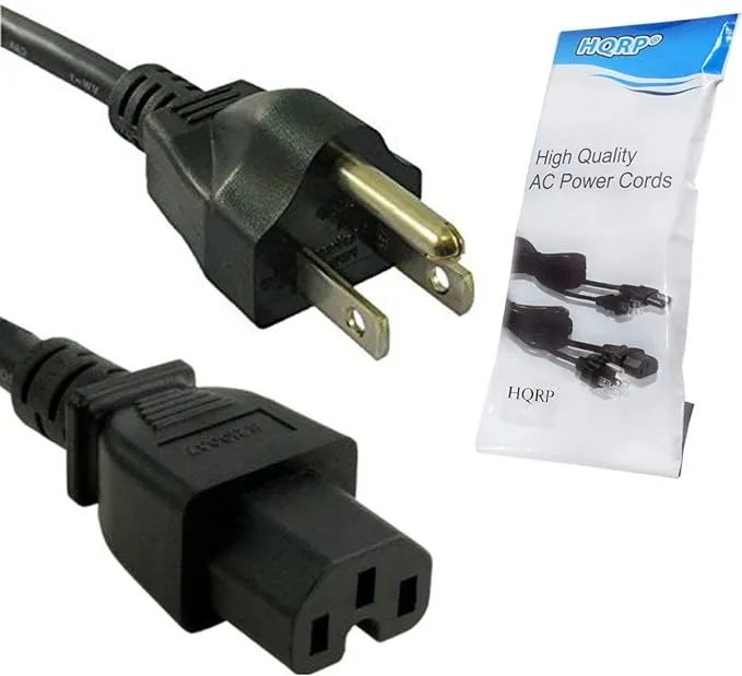 HQRP 6ft AC Power Cord Compatible with HP 8121-0973 Procurve 3500 Series Network Switch J8692A J8693A J9148A 2620 Mains Cable, Black