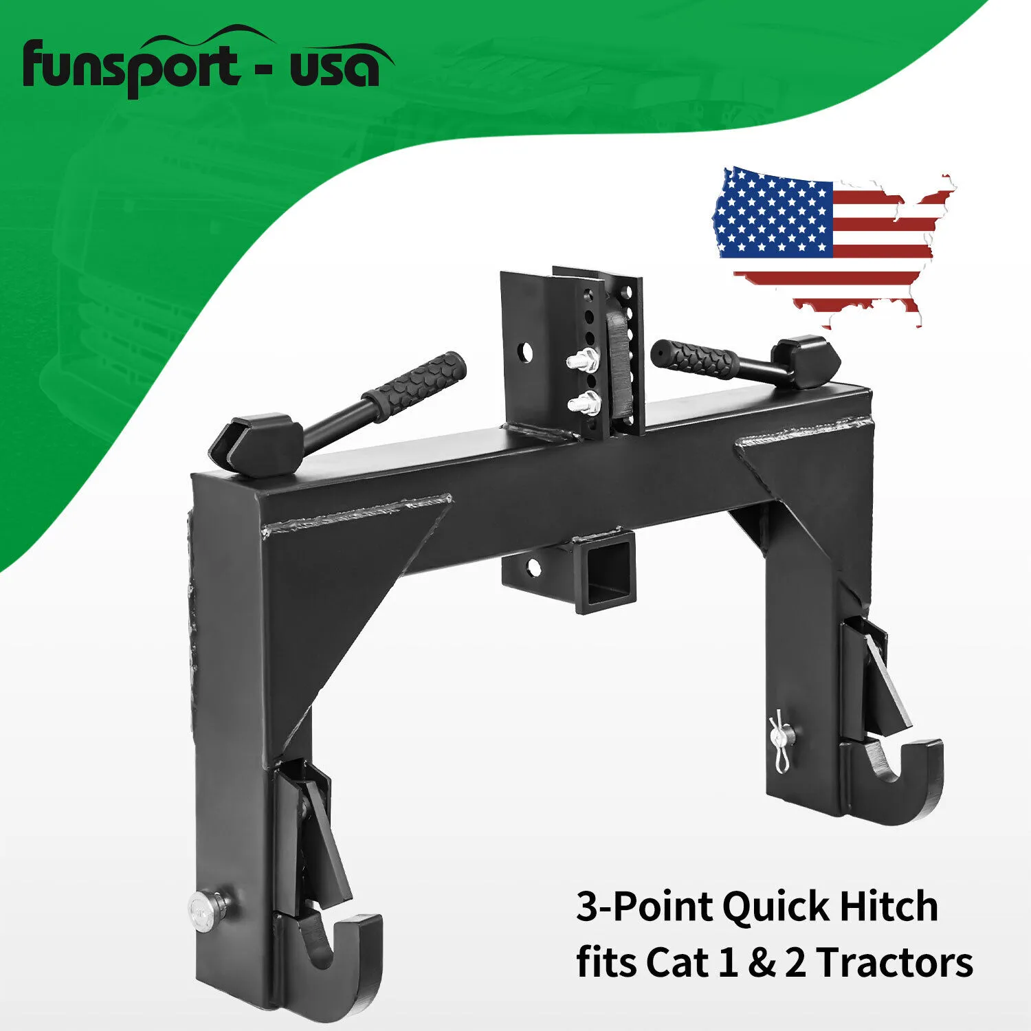 3 Point Quick Hitch Adapter Attach For Category 1 & 2 Cat 1 Cat2