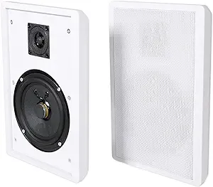 2 Rockville RockSlim White Home Theater 5.25" 240W Easy Wall Mount Slim Speakers