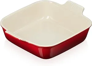 Le Creuset Heritage 3 qt. Cerise Square Dish