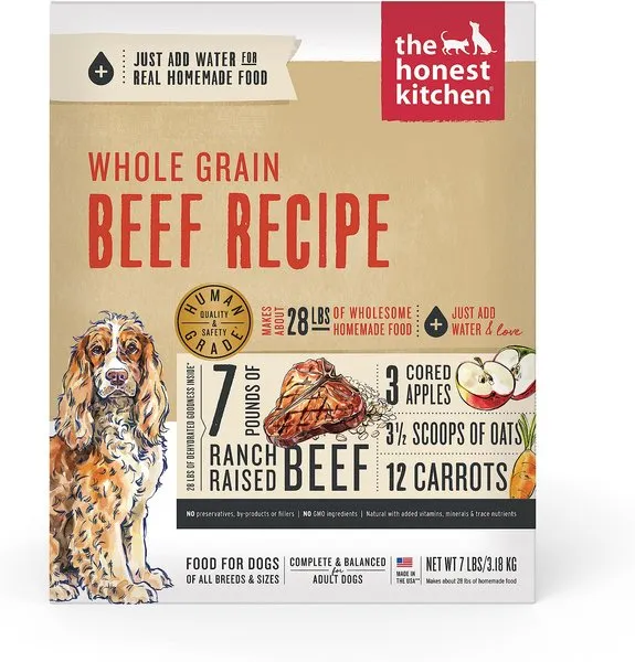 The Honest Kitchen Whole Grain Beef Dehydrated Dog Food - 4lb