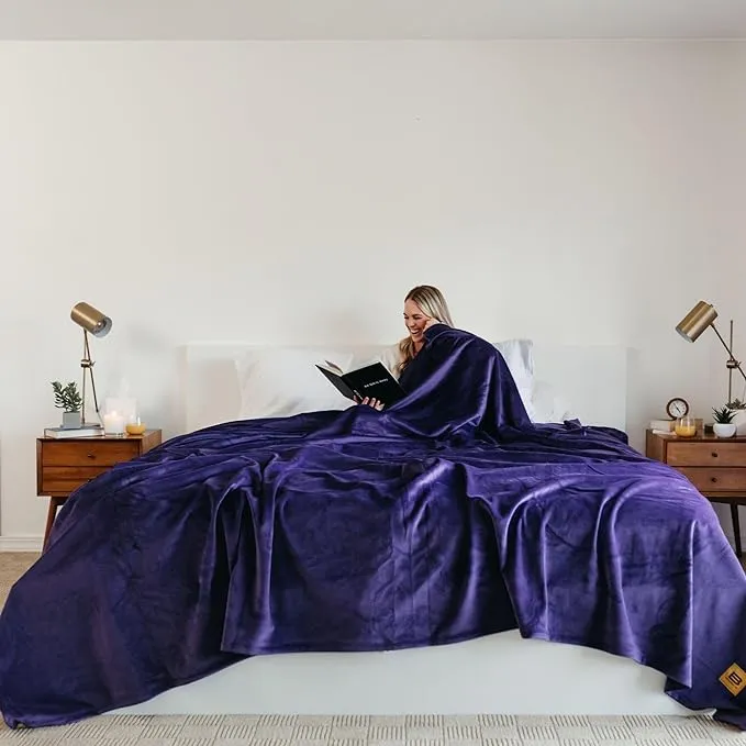 Big Blanket Co Original Stretch Black | Extra Large Blanket | 100 Square Feet | Soft, Giant Blanket That Fits The Whole Family | The Biggest, Best Blanket of 2024