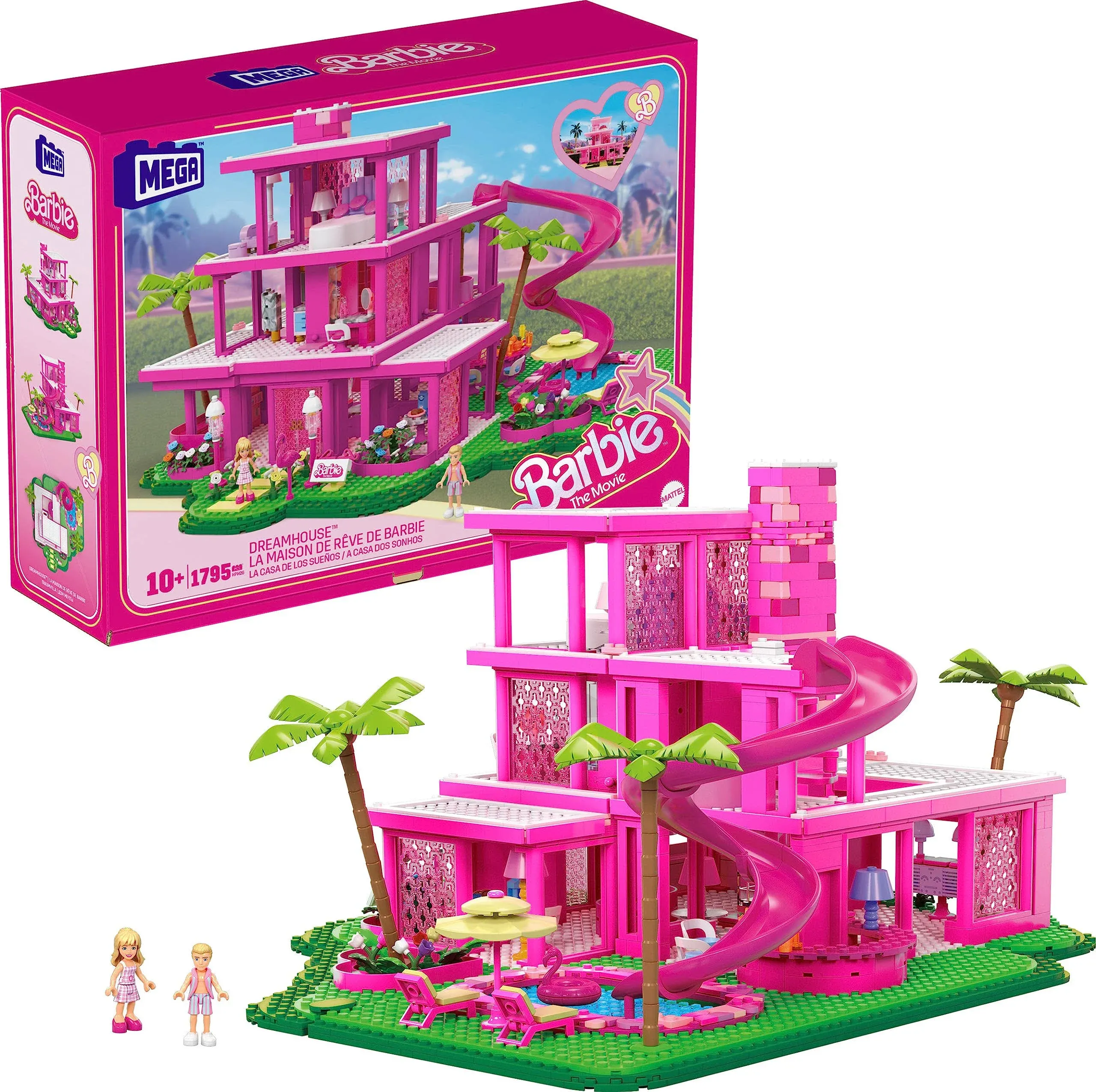 MEGA Barbie The Movie Building Toys for Adults, DreamHouse Replica with 1795 Pcs