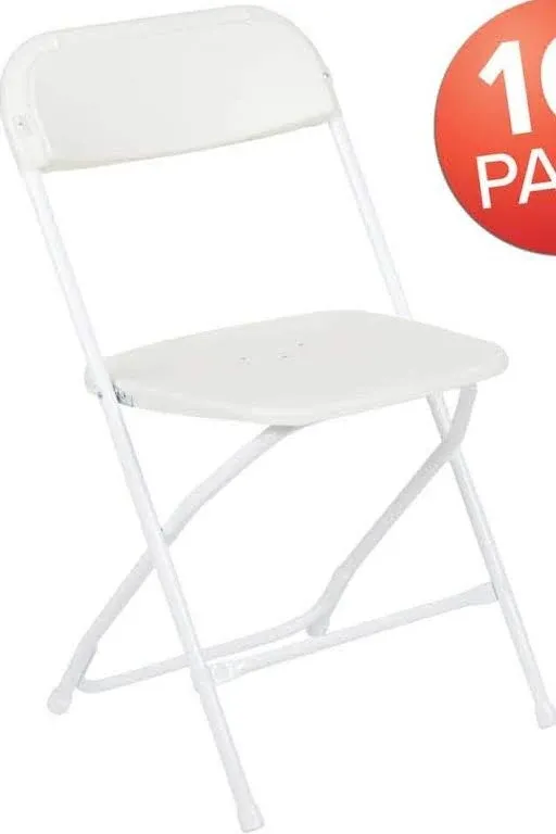 Carnegy Avenue CGA-LE-3590-WH-HD White Metal Folding Chair