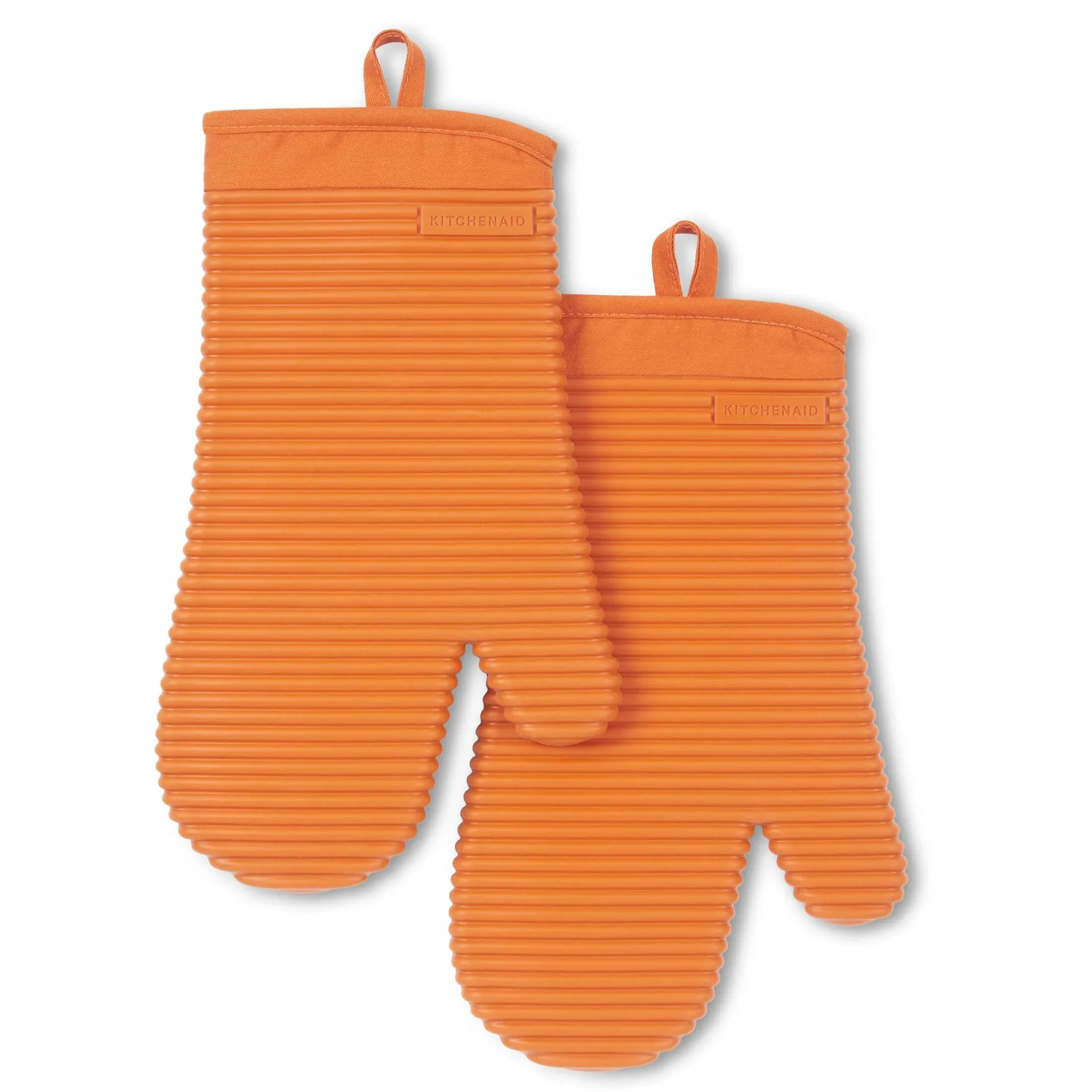 KitchenAid Ribbed Soft Silicone Honey Oven Mitt Set (2-Pack)