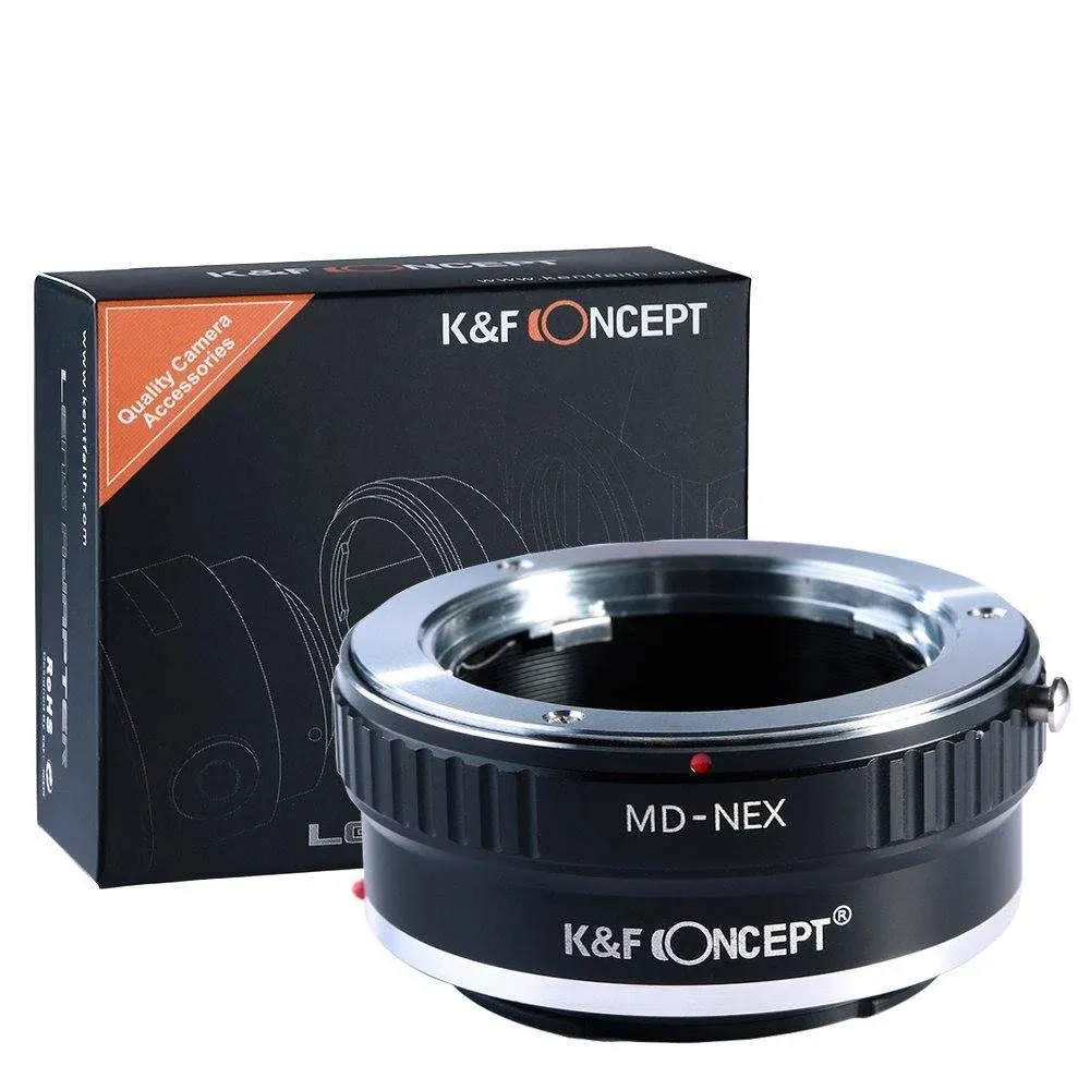 K&F Concept Lens Mount Adapter Compatible with Minolta MD MC Lens to NEX E-Mount Camera,fits a6500 a6600 a6300 a6000 a7