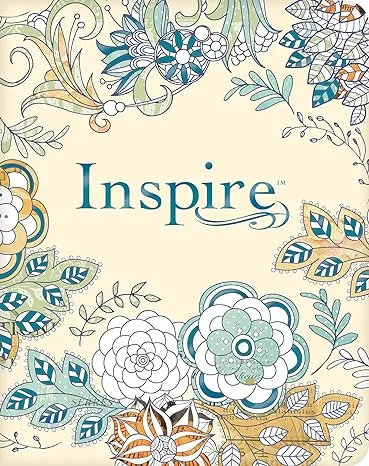 Tyndale NLT Inspire Bible (Softcover, Aquamarine): Journaling Bible with Over 400 Illustrations to Color, Coloring Bible with Creative Journal Space - Religious Gift that Inspires Connection with God