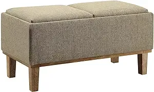 Convenience Concepts Designs4Comfort Brentwood Storage Ottoman, Sandstone