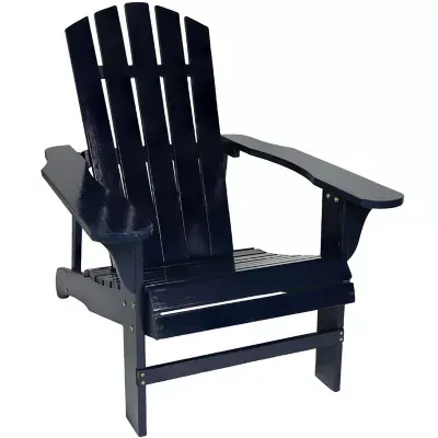 Sunnydaze Decor Coastal Bliss Wooden Adirondack Chair, Natural Fir Wood, IEO-892