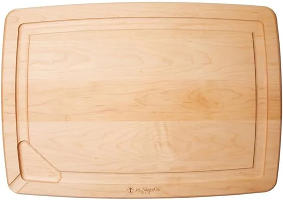 J.K. Adams 20-Inch-by-14-Inch Maple Wood Double-Sided Pour Spout Carving Board