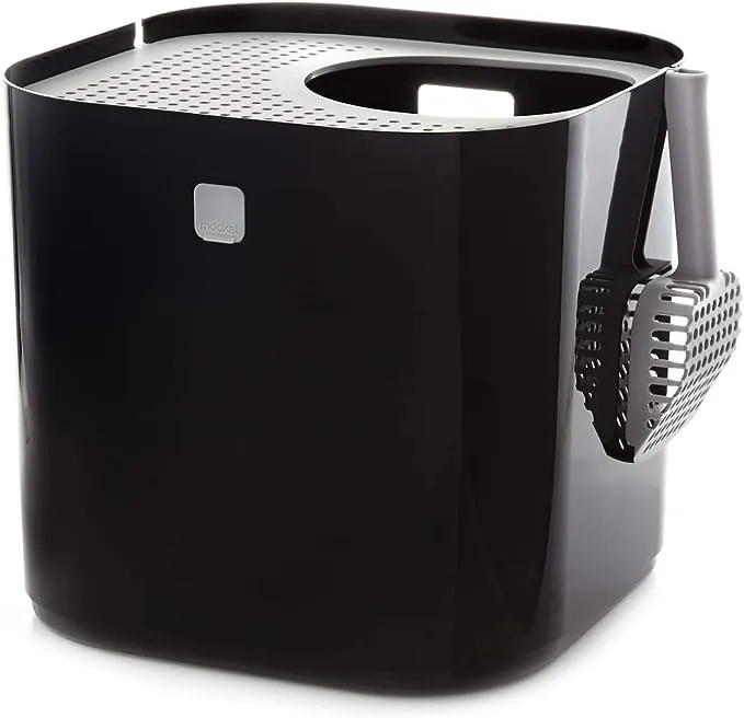 Modkat Litter Box, top-entry, Includes Scoop and Reusable Liner - Gray