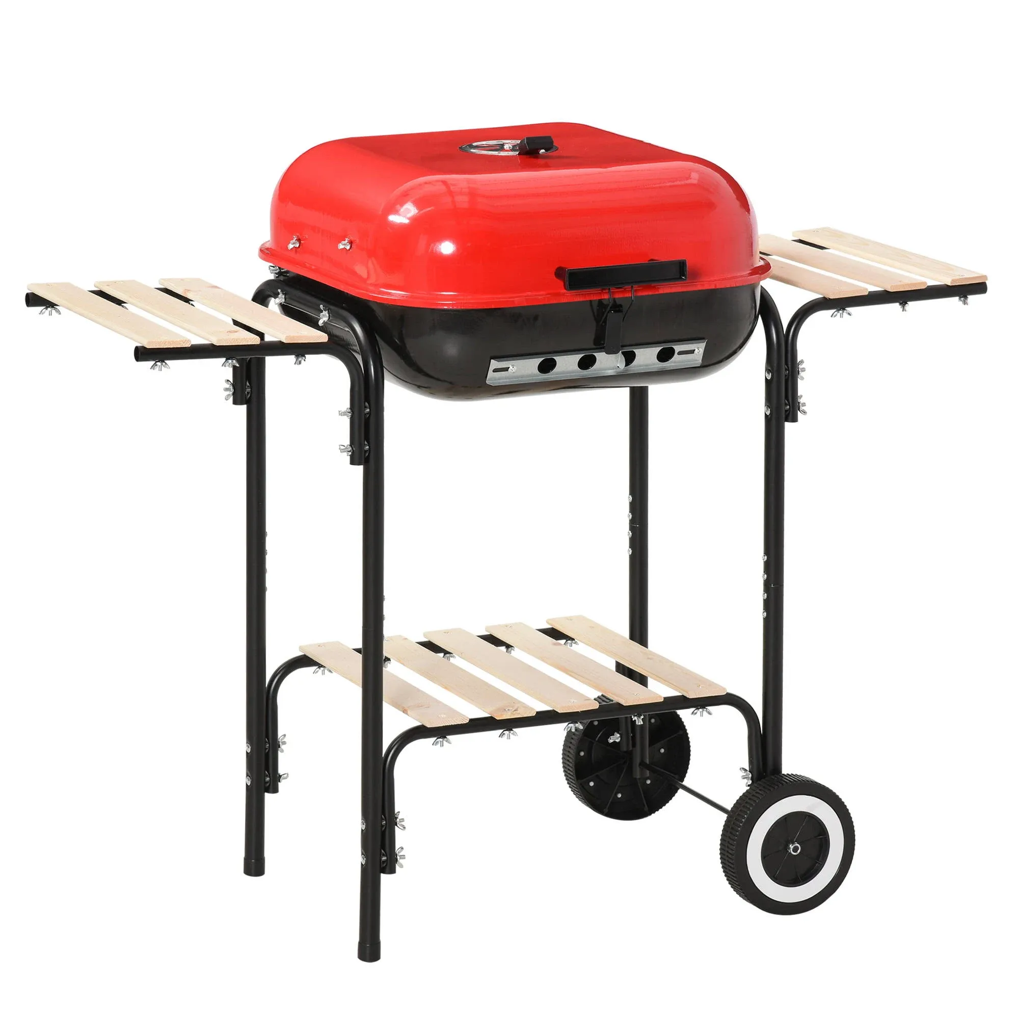 Outsunny 19" Steel Porcelain Portable Outdoor Charcoal Barbecue Grill