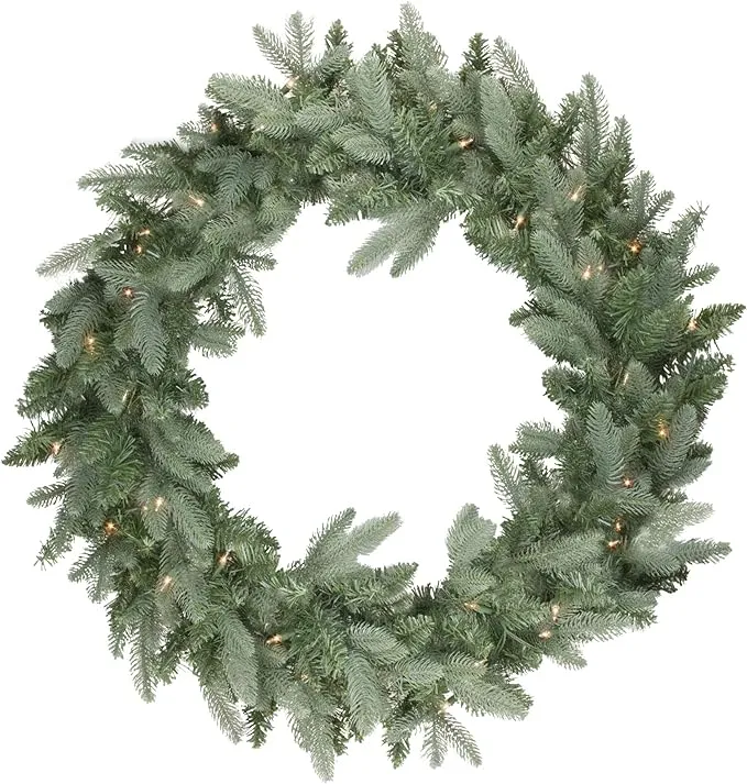 Northlight Pre-Lit Washington Frasier Fir Artificial Christmas Wreath - 48-Inch Clear Lights, Green, Standard