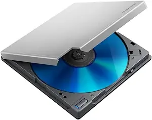 Pioneer External Blu-ray Drive BDR-XD08S USB 3.2 Gen1 (USB Type-C) / 2.0 Slim Portable BD/DVD/CD Writer Silver