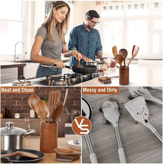 3 Pcs Wooden Kitchen Utensils Set