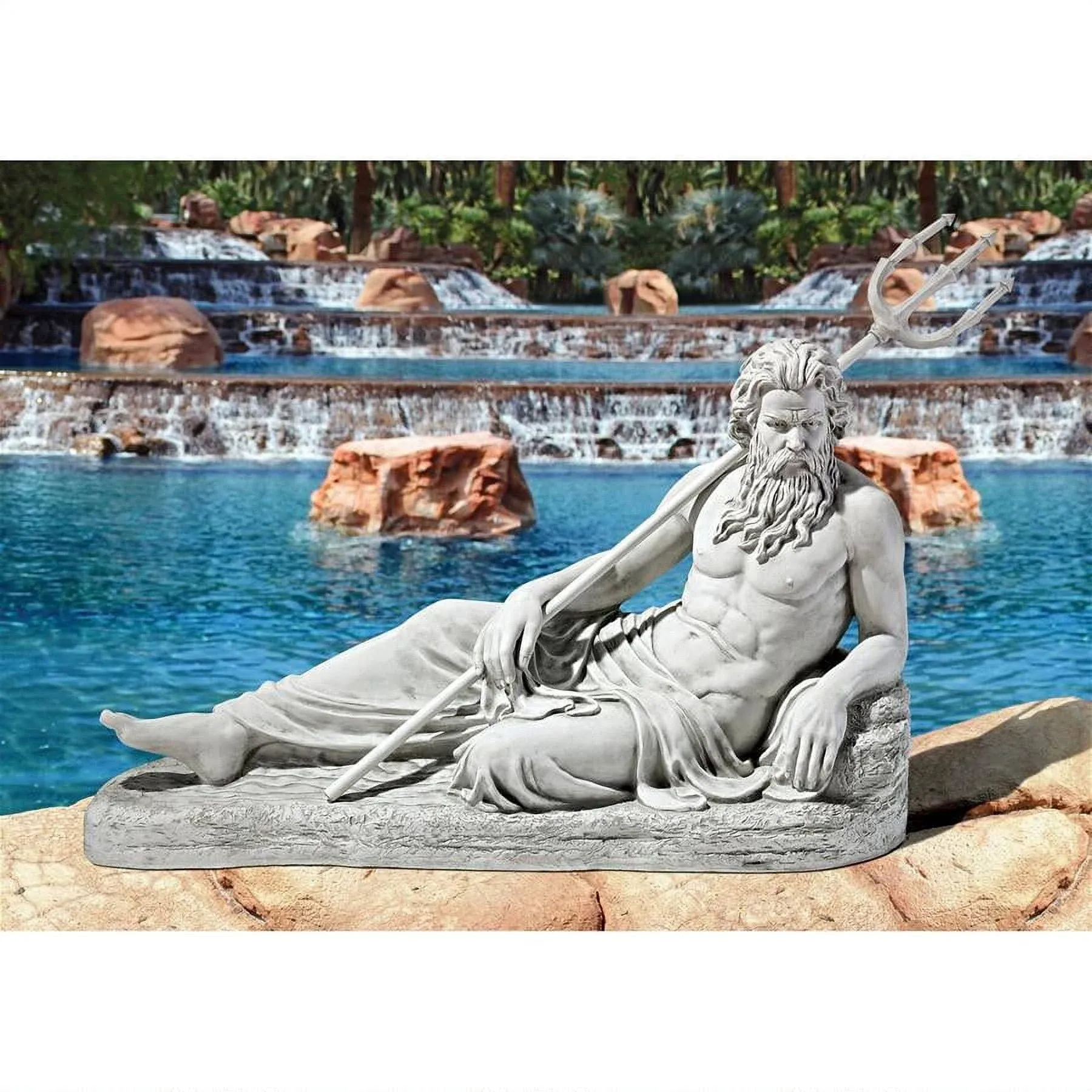 Design Toscano Neptune of St. John's Lock River Thames Statue