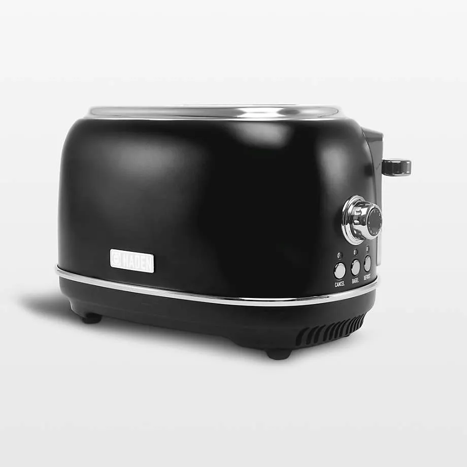 Haden Heritage 2-Slice Wide Slot Toaster, Black / Chrome - 75097