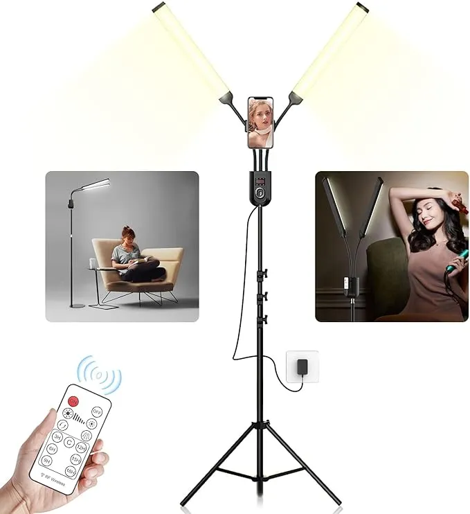 LED Light Tripod Selfie Light May Be Raised or Lowered for Photography Lighting