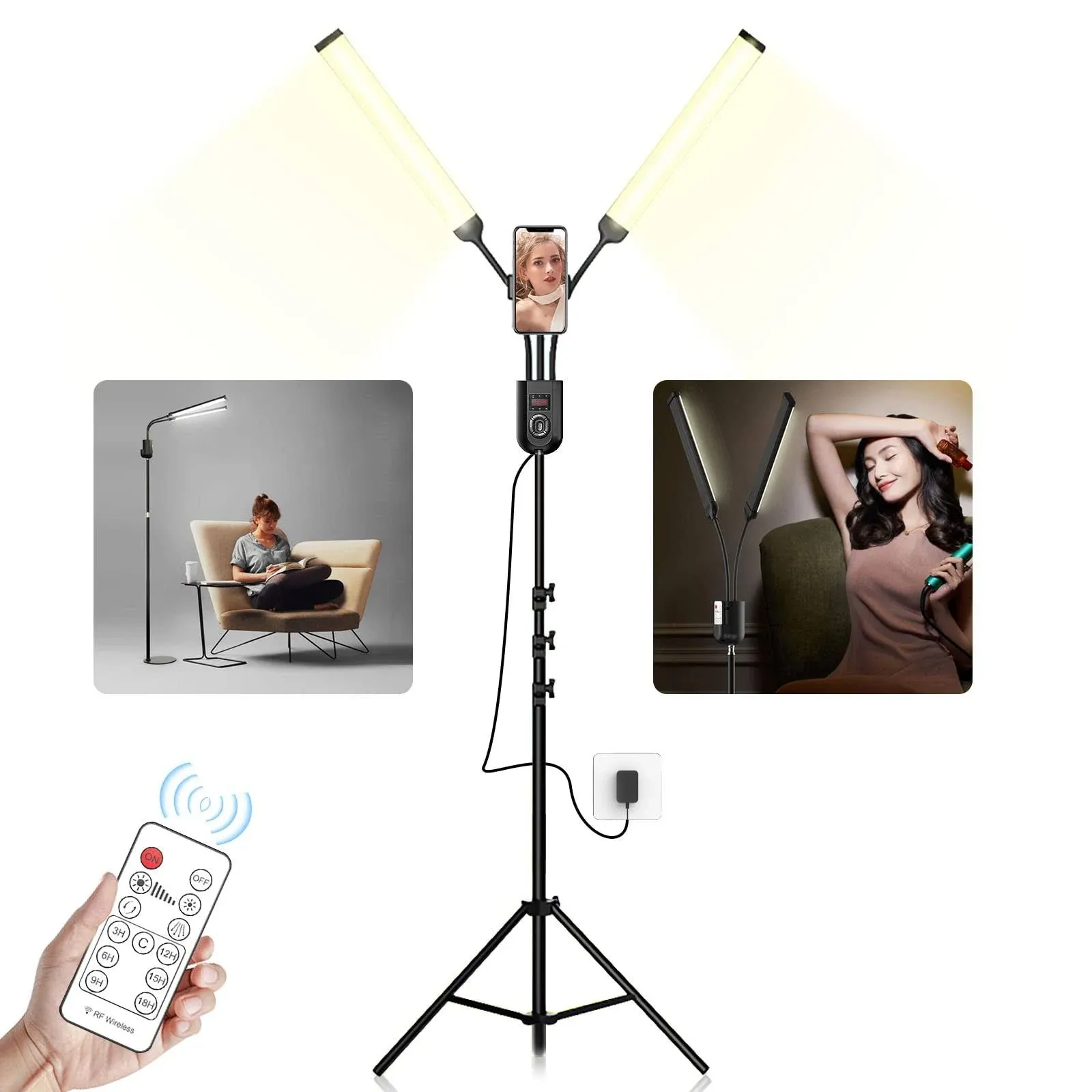 LED Light Tripod Selfie Light May Be Raised or Lowered for Photography Lighting