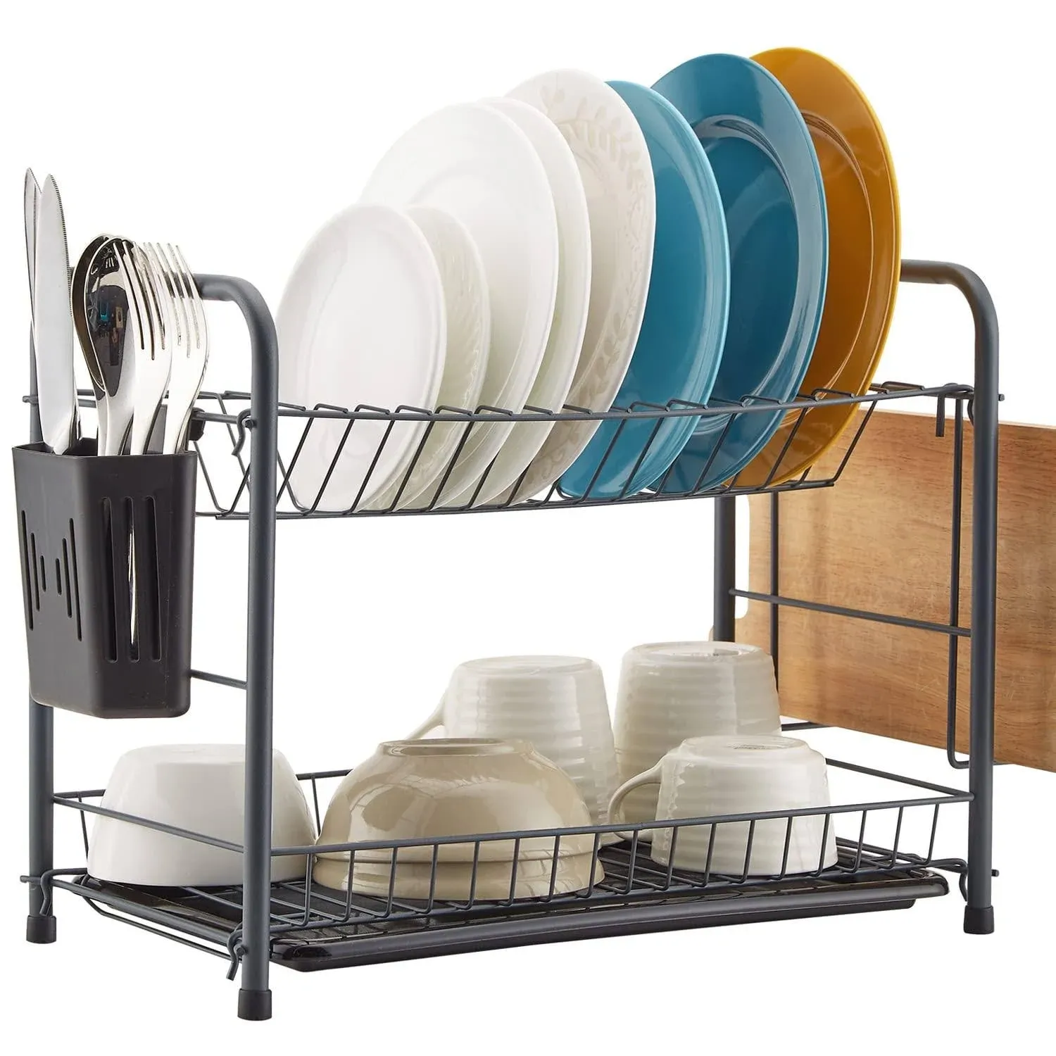 Dish Drying Rack, 2 Tier Dish Racks for Kitchen Counter, Large