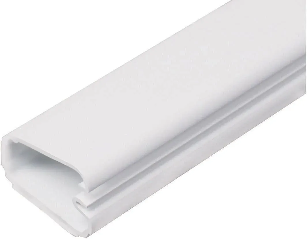 Wiremold C50 CordMate White Plastic Cord Cover 5 ft. L x 1 in. H x 1/2 in. W