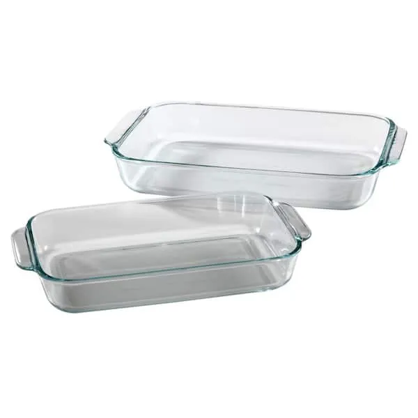 Pyrex Basics Clear Oblong Glass Baking Dishes