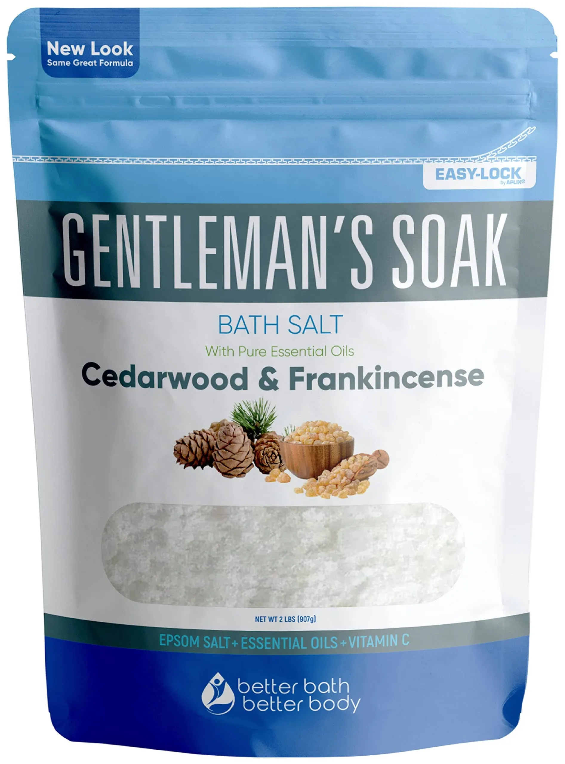 Gentleman's Bath Soak with Epsom Salt, Essential Oils 2 Pounds