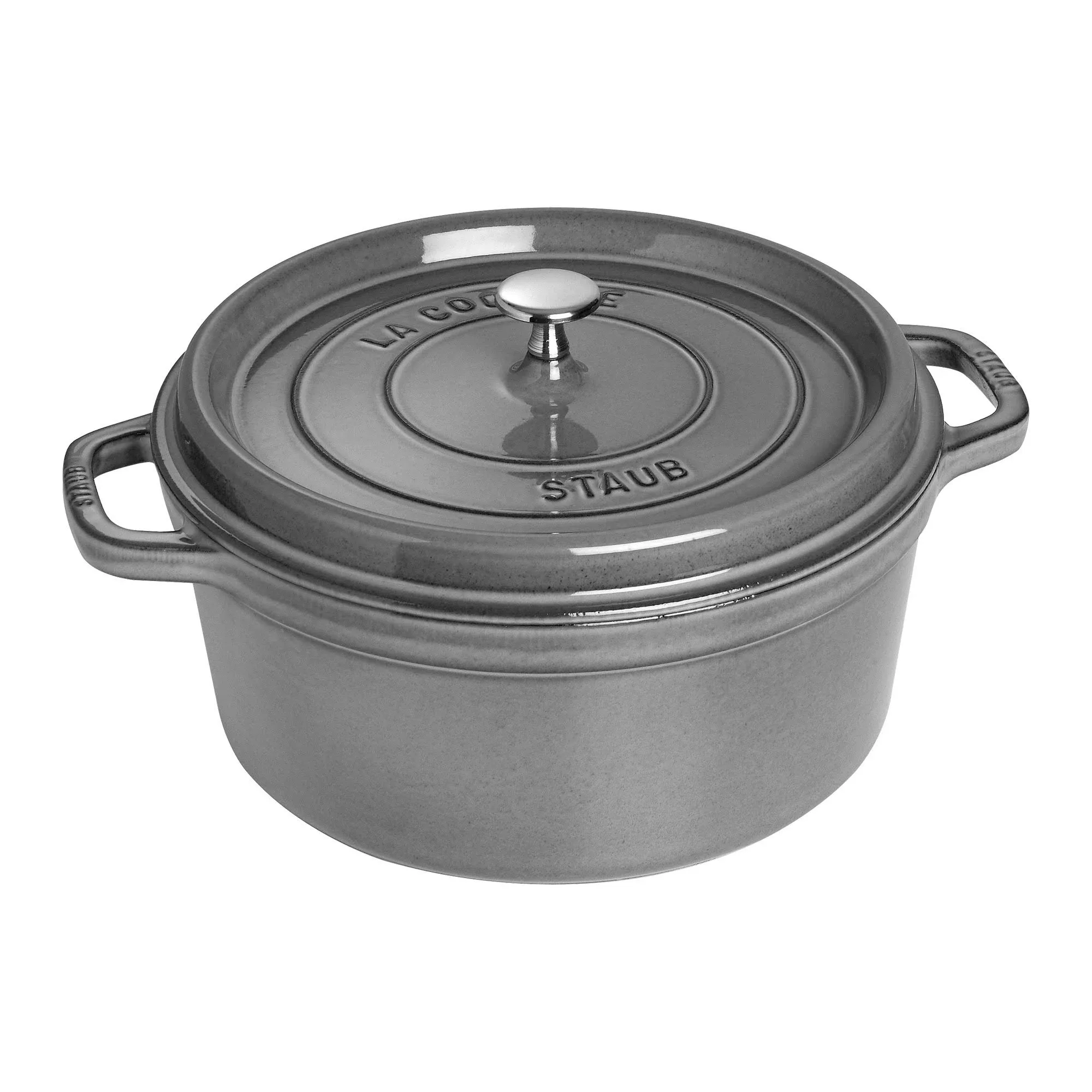 Staub Cast Iron 7-qt Round Cocotte - Cherry