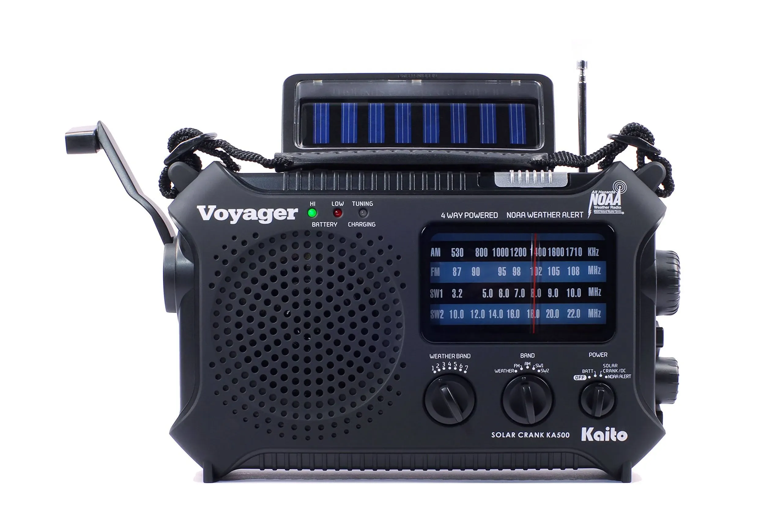 Kaito Ka500 5-Way Powered Emergency AM/FM/SW NOAA Weather Alert Radio with Solar