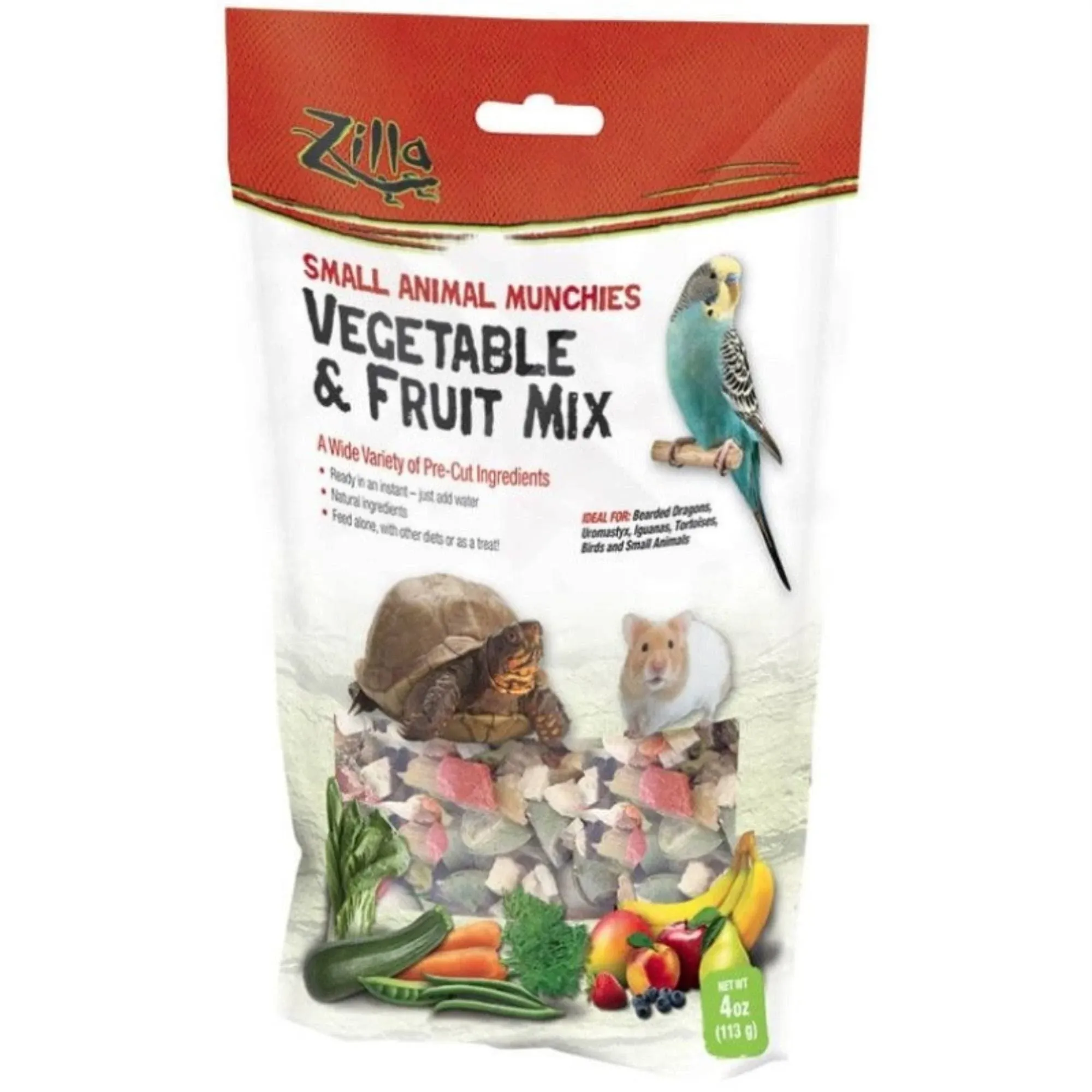 Zilla Reptile Munchies Vegetable & Fruit Mix - 4 oz