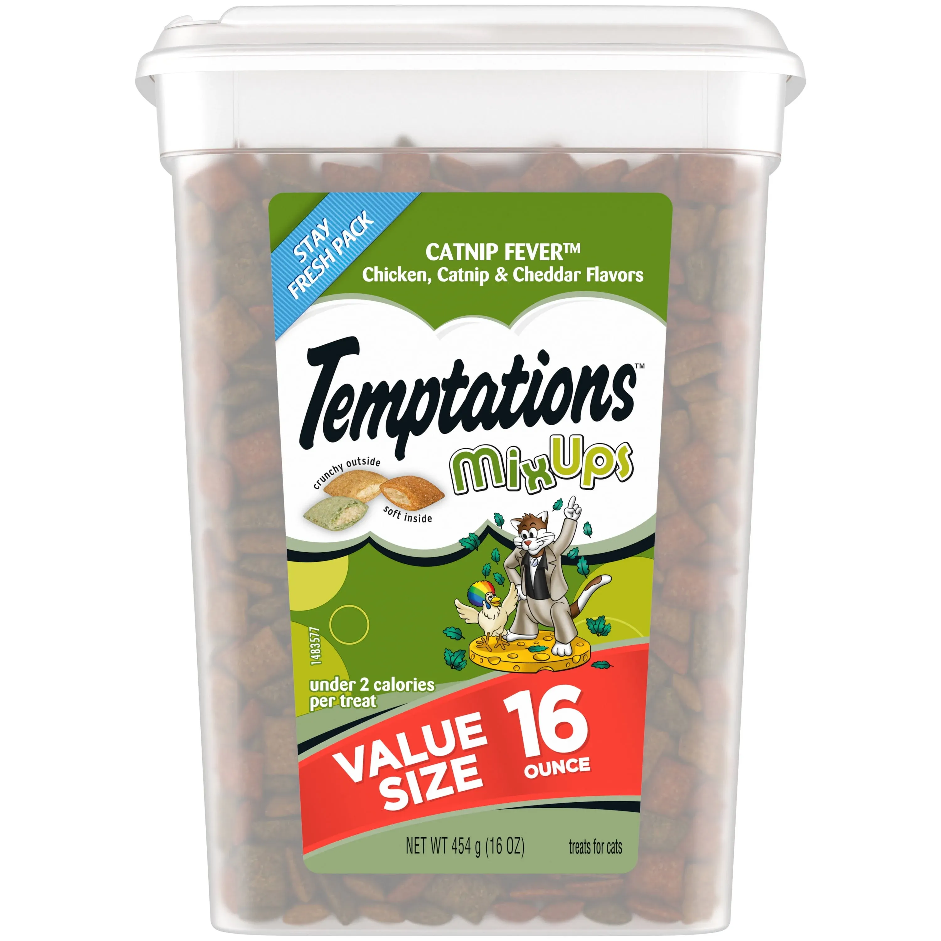 Temptations MixUps Catnip Fever Flavor Crunchy and Soft Cat Treats, 30 oz.