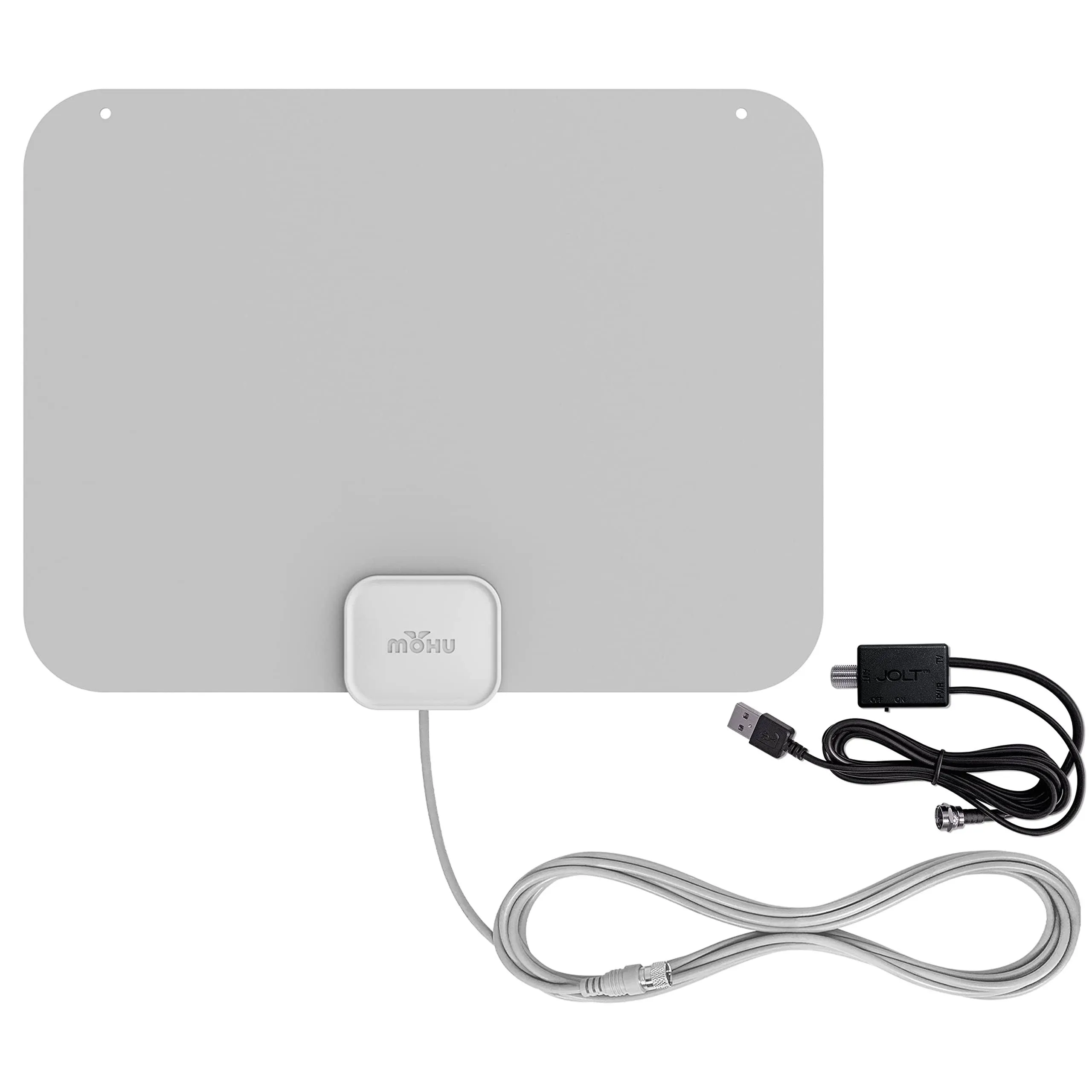 Mohu - Leaf Amplified Indoor HDTV Antenna, 60-Mile Range - Gray